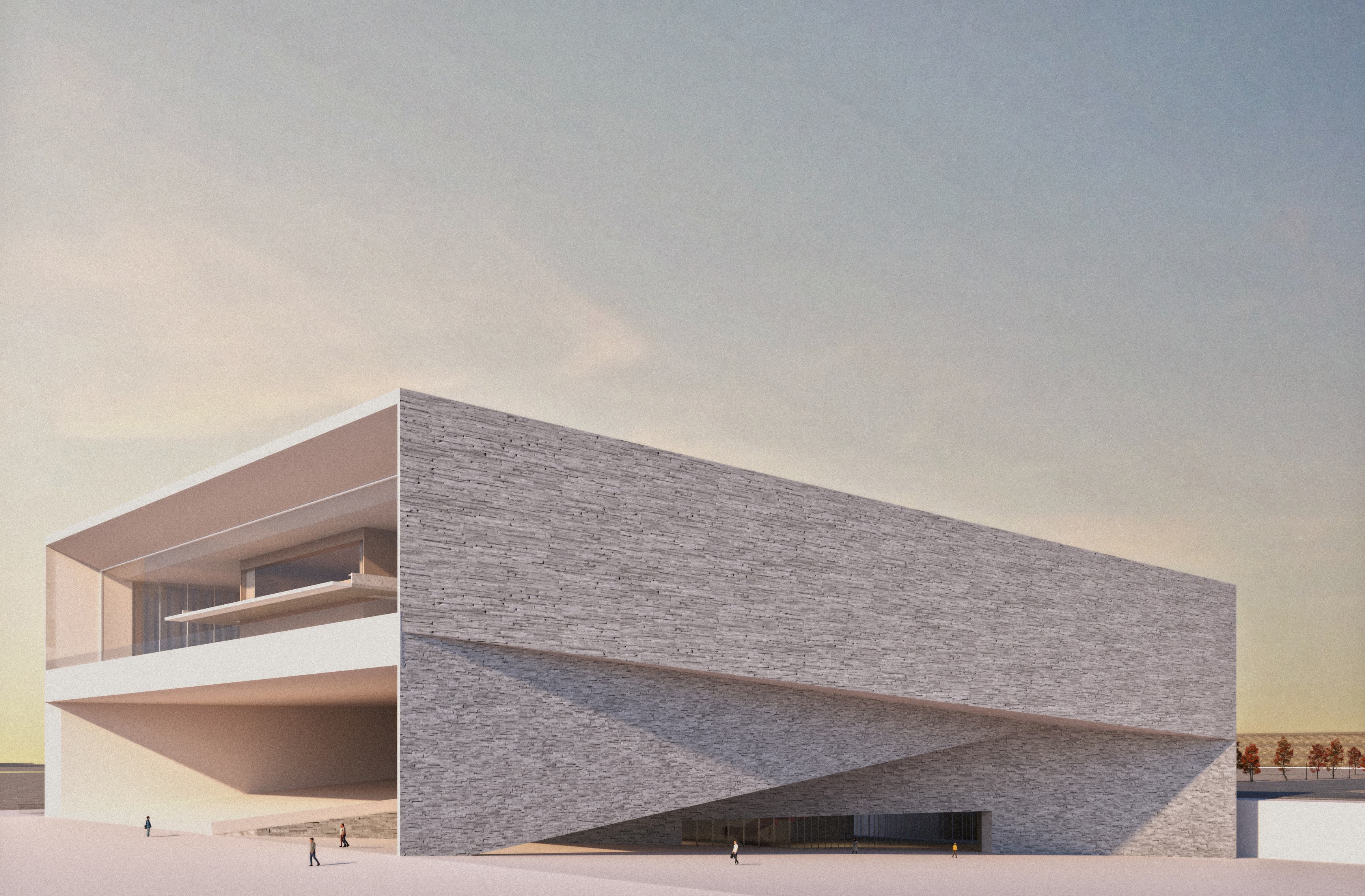 Street view of the vertical cultural complex