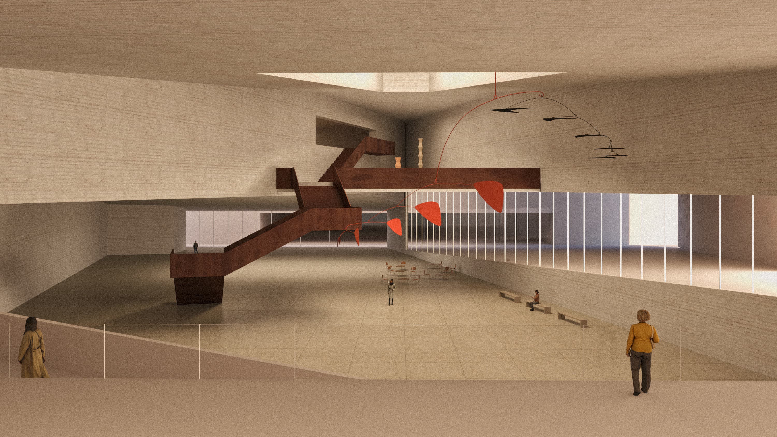 Interior view of the cultural corridor