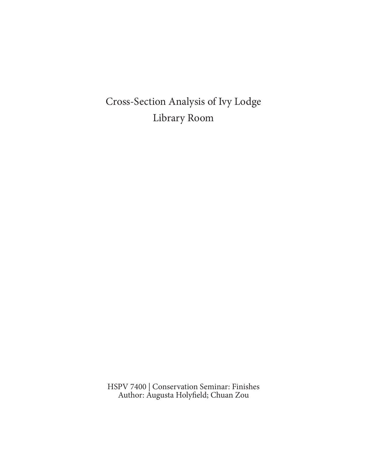 Cross-Section Analysis of Ivy Lodge Library Room